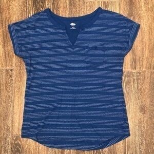 Old Navy Blue w/ White Stripes Top Size XS/TP
